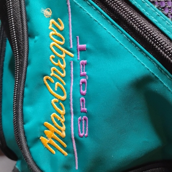 MacGregor Sport Duffle Bag Blue Purple Teal Travel Gym Bag VINTAGE - Picture 4 of 10